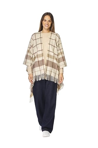 Image of Women's Shawl Wrap Poncho Ruana Cape Cardigan Sweater Open Front for Fall Winter Spring