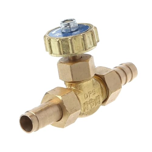 Elbow Brass Needle Valve 10mm Propane Butane Gas Adjuster Barbed Spigots 1 Mpa(8mm)