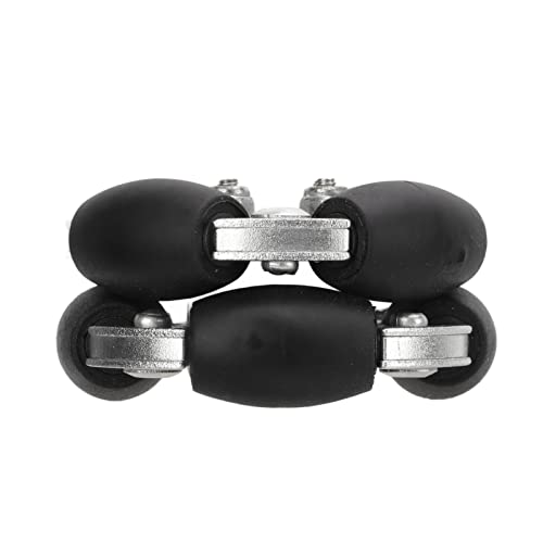 Generic Rueda Omnidireccional Doble, Rueda Omnidireccional de Aluminio Giratoria de 360 ​​° Transparente de Dirección Fija de Movilidad Lateral para Competencia Robótica