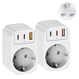 Protections multiples, excellente qualité : Cet adaptateur de prise de type G est fabriqué en matériau PC de haute qualité (ignifuge à 750 °C) et intègre des protections contre les surcharges, les surintensités, les courts-circuits et la surchauffe, garantissant une charge sûre et une durée de vie prolongée.