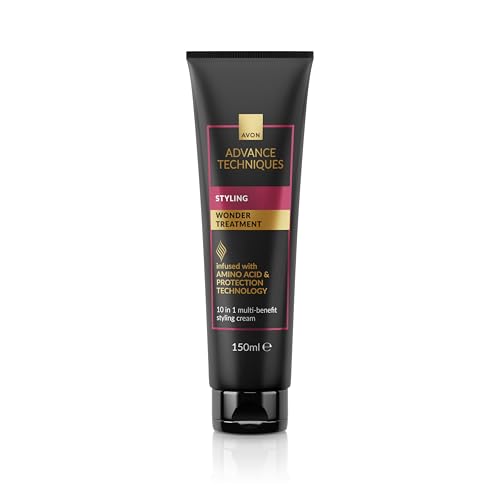 Avon Advance Techniques 10-in1 Wonder Treatment Styling Cream 150ml, Prime Hair for Easier Styling, Salon Results an Home, Cruelty Free