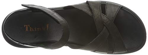 THINK! SING, Sandali Donna, 0010 Nero, 42 EU