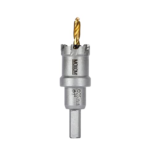 Miniatura 9 de Mollom 25mm 1 Sierra De Corona De T.C.T Carburo Broca Con 2 Brocas,Punta De Carburo De Tungsteno Para Metal Duro,Acero,Hierro,Cobre,Madear,Latón,Plástico