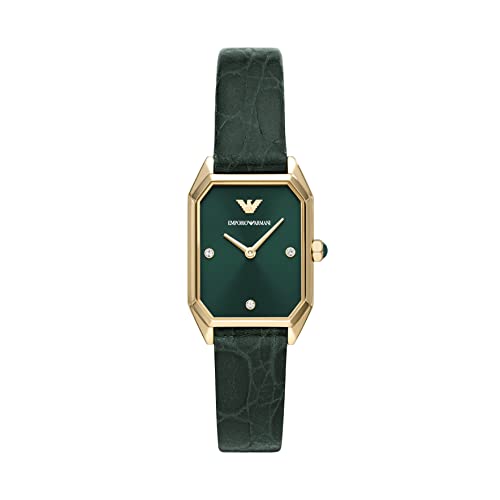Emporio Armani Women's Two-Hand Green Leather Watch (Model: Ar11399) #TOP19