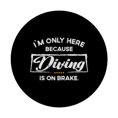 Im only here because Diving PopSockets Swappable PopGrip, Black - Image 3