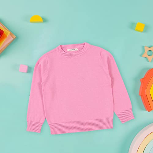 Toddler Little Kid Knited Sweater Tops Solid Color Basic Pullover Fall Winter Round Neck Tops for Girl Boys2