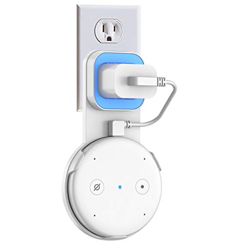 Gelink Socket Wall Mount Hanger Holder for Eco Input, A Must Space Saving Accessories in Bedroom, Bathroom, Kitchen and Living Room (Blanc)