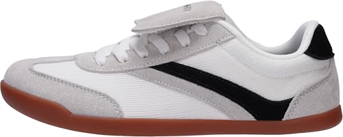 Image of WHITIN Wide Toe Box Barefoot Shoes for Women + Fashion Tennis Sneakers + Trendy Fold-Over Tongue