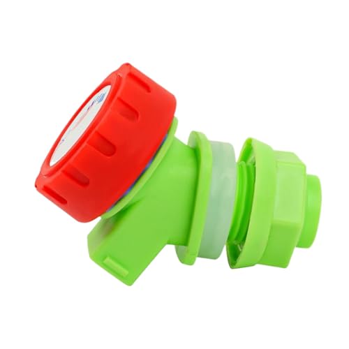 Lunaobrik Grifo para contenedor de agua, grifo para cubo de agua, Grifo para contenedor de agua con tapa para cubo de abono, Piezas de repuesto, espiga de barril, conexión de rosca de manguera a