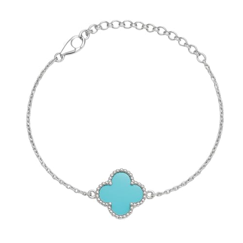 Image of Lucky Charm Clover Bracelet for Women | 925 Sterling Silver with 18K Gold Plating | Adjustable & Anti-Tarnish | Stylish Designer-Inspired Jewelry
