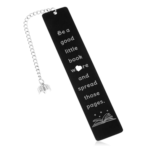 Amabro Funny Black Bookmark with A Ruler, Text Bookmark Box Set Reading Gifts for Book Lovers Ideal for Birthday Presents Students Reading