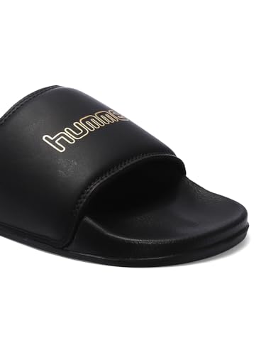 Image of hummel CLASSIC MEN SLIDERS Comfortable Cushioned Sole Arch Support Durable Lightweight Flexible Trendy Style Flip flops and Slippers Slides for Men Daily use Chappal