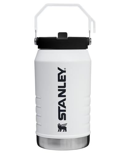 Image of Stanley IceFlow 2.0 Flip Straw Jug with Handle 64 oz | Twist On Lid and Flip Up Straw | Leakproof for Travel and Sports | Insulated Stainless Steel | BPA-Free | Chalk