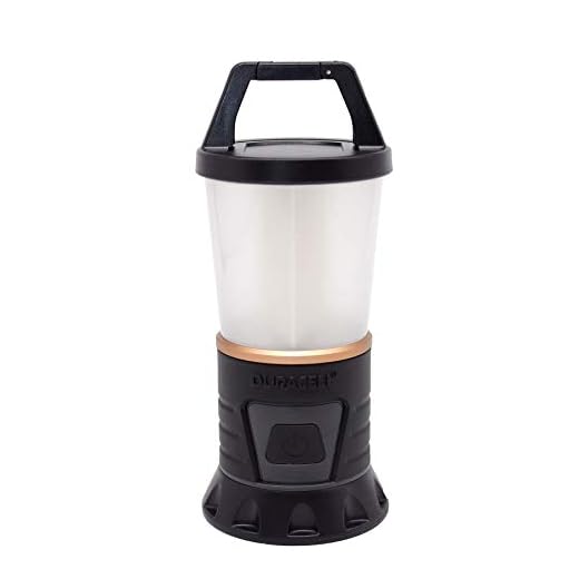 Duracell 600 Lumen LED Lantern with 360° & 180° Lighting for Camping, Fishing, & Emergency Use - 5 Modes and 3-AA Batteries Included