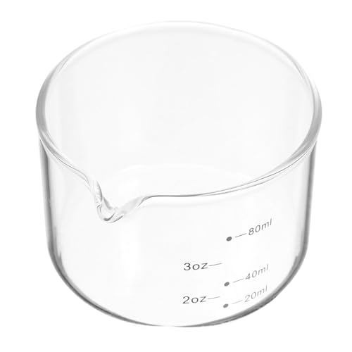 Zerodeko Bicchiere Graduato Per Espresso Da Misurino Trasparente Per Caffè e Latte Utensile Multifunzionale Senza Manico Per Bar e Cucine Domestiche