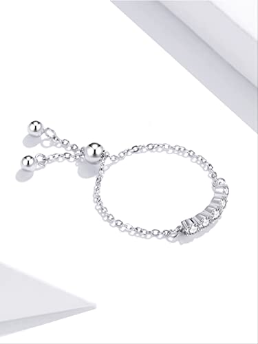 Bague chaîne en zircone ajustable : finis les problèmes de taille - 3
