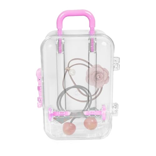 Pequeño equipaje de juguete, de dulces en miniatura transparente, de embalaje de viaje para cumpleaños, bodas, decoración del hogar antiguo, maleta de caramelos