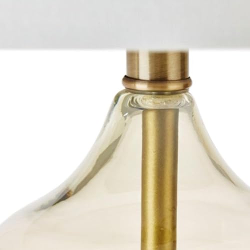 Set de 2 lámparas de mesa de vidrio curvado dorado miniatura 3