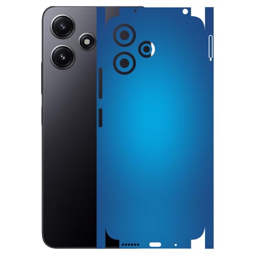 Image of AtOdds - Full Body Back Screen Guard Protector Film - Lamination Wrap Skin Sticker Compatible with REDMI 12 (5G) | Scratchproof Matte Finish (Design - Aqua Blue)