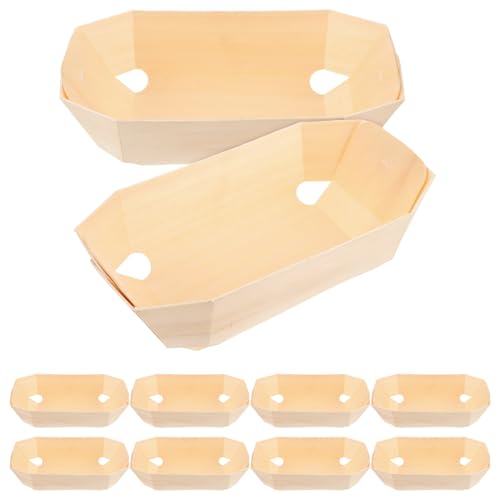 Ciieeo Elegant Wooden Sushi Box 10pcs Solid Wood Lunch Container Wood Food Box Sushi Tray Versatile Cake Bread Packaging