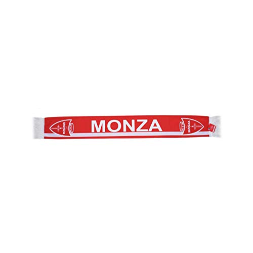 Stampa in Poliestere AC MONZA Sciarpa Ufficiale, Grafica a Tinta Unita con banda bianca e scritta AC MONZA grande in risalto, Poliestere, Bianco, Rosso, Taglia unica