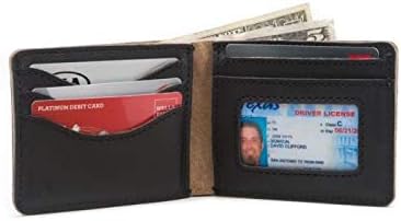 Saddleback Leather Co. Medium Full Grain Leather Bifold ID Window Wallet for Men Includes 100 Year Warranty