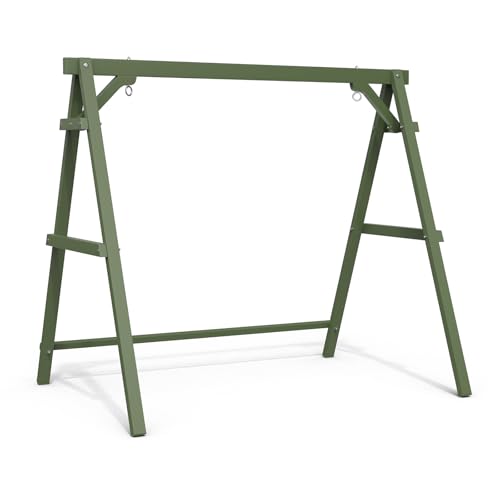 Image of VINGLI 6.9FT Wooden Porch Swing Frame for 5FT Swing, Green
