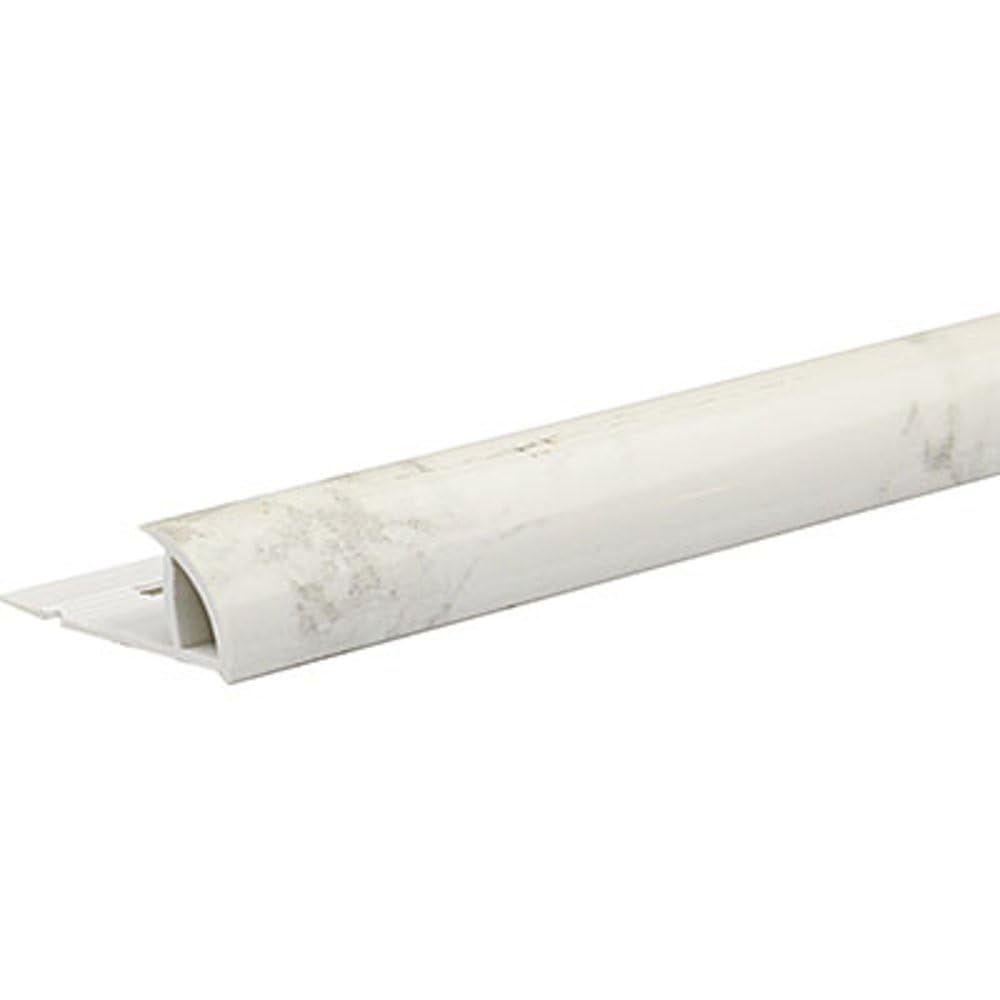 5PZ PROFILO JOLLY ECORONDMARM ARCANSAS PVC MARMO BIANCO CARRARA MM 8X24 H.CM 250