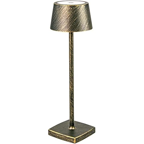 Akku Tischlampe Kabellos, Retro Table Lamp Warme Lichtfarbe Touch Dimmbar, Schutzart IP54 Led Tischleuchte Aufladbar 5200mAh Cover