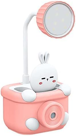 Wishkey 3 in 1 USB Chargeable LED Light Table Lamps Night Lamp for Kids Bedroom with Pencil Sharpener and Pen Holder Stand for Girls and Boys, Perfect Study Desk Lamp for Home Decoration (Multicolor)