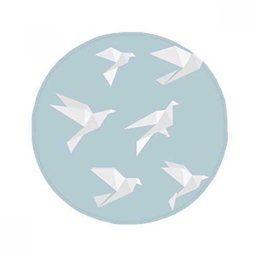Tapis de bain pigeon géométrique origami 50x50cm antidérapant multicolore