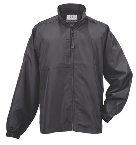 Image of 5.11 Tactical Men's Packable Jacket, Wind Resistant, Lightweight, Style 48035, Black (New), Large