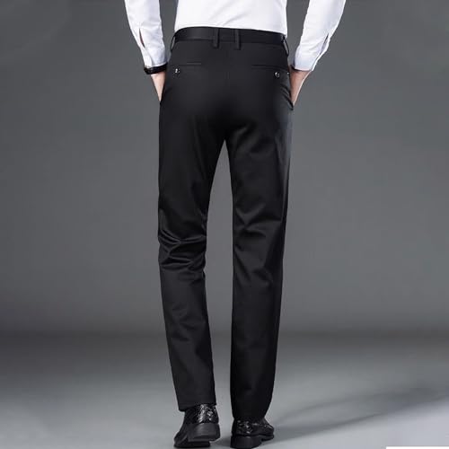 Men's Stretch Dress Business Trousers Slim Fit Stretch Chino Pants for Men Flat Front Tapered Dress Pant3
