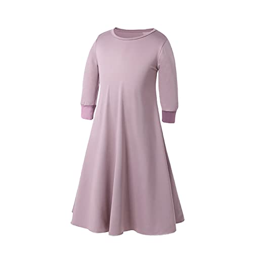 Muslim Islamic Toddler Girls Ramadan Abaya with Hijab Full Length Robe Burka Maxi Modest Prayer Clothes Girls Kaftan Dress4