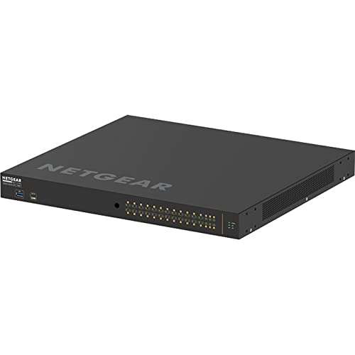 Image of NETGEAR AV Line M4250-26G4XF-PoE+ 24 Port Switch GSM4230PX-100NAS | L3 Managed | 24x1G PoE+ 480W, 2x1G, 4x1G /10G SFP+ | Rack-Mountable | Cloud Care's 3 Year Warranty SupportPlus Included