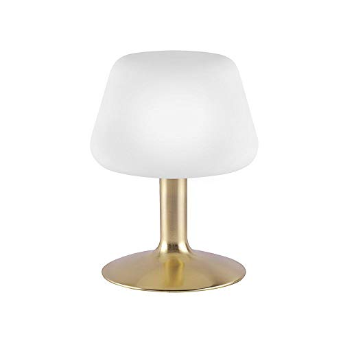 SellTec Paul Neuhaus, LED Tischleuchte, messing, klassisches Design, 3 Stufen Touchdimmer, Tischlampe Nachttischlampe, 1-flammig