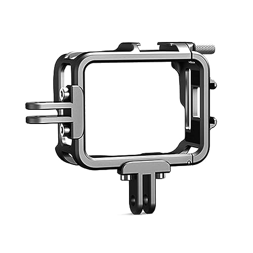 Ldabrye Funda Protectora De Borde Jaula Marco Metal para Cámara Acción GO3 Protector Adaptador Trípode