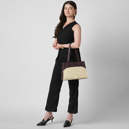 Image of Caprese Tarry Medium Tote Bag for Women | Fits Up to 16 Inch Laptop | Stylish, Durable, Multi-Compartment Design for Work, Travel, Shopping | Comfortable Straps Shoulder and Handheld Bag