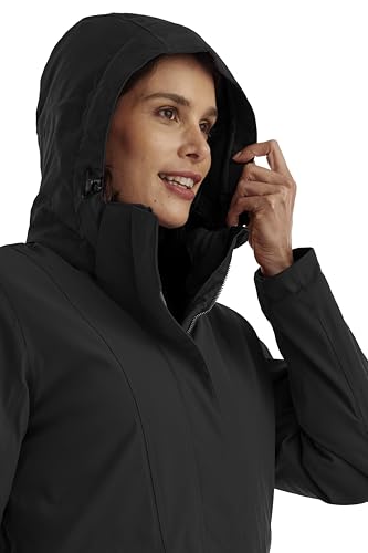 killtec Damen Parka/Mantel wasserdicht mit abzippbarer Kapuze Damen Funktionsparka, schwarz, 40, 43284-000