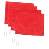 4 Stück Fußball Eckfahnen Ersatz für Schiedsrichter, Rot, 50x39 Cm
