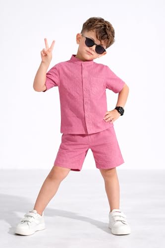 Image of Fashion Dream Boy's Cotton Blend Solid Clothing Set