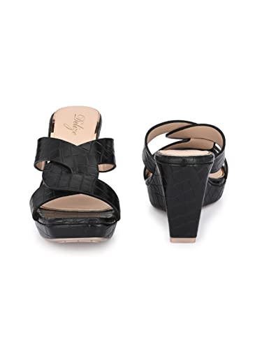 Image of Delize Light - vegan leather cross strap wedge heel sandals 2500