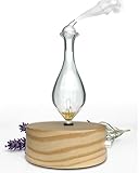 ArOmis Premium Glass Essential Oils Nebulizer - Waterless Diffuser for Aromatherapy - Handmade Oil Diffuser, Wooden Base, No Plastic, No Heat, No Battery, No LEDs - Solum Lux Merus