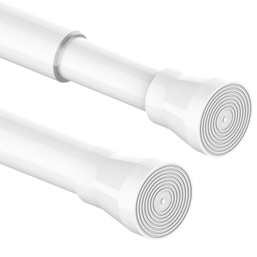 Tringle à rideau de douche sans perçage réglable sans perçage - Tringle télescopique pour armoire, salle de bain, balcon, rideau de douche - 48-70 cm φ25...
