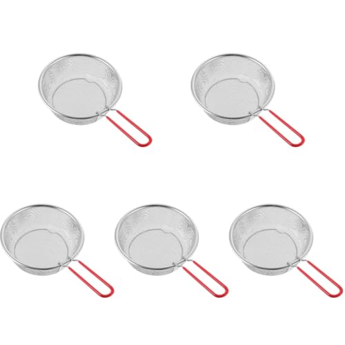 ABOOFAN 5 Coladores De Acero Inoxidable para Freír Cuencos para Ollas Calientes Coladores De Esquina para Fregadero Coladores De Cocina Coladores De Pasta Cucharones Coladores De
