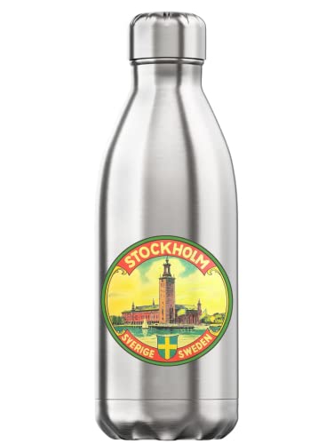 Botella de agua Estocolmo de acero inoxidable de 350ml estilo retro 2