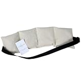 Saco Semillas Microondas-Saco térmico de semillas multiusos con correa ajustable.50x15cm.Frio-Calor.Dolor cervicales (Beige)