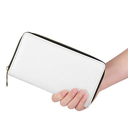 WELLFLYHOM Travel Wallets for Women Ladies Long Purse Leather Zipper Closure Card Slots Coin Case3