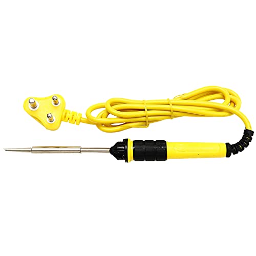 Image of Electronic Spices 25w Soldering Iron 230v Yellow Color for Small Soldering Work