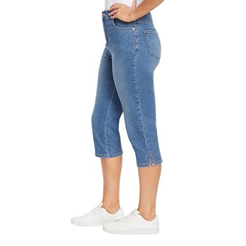 Gloria Vanderbilt Women's Amanda Imported & Versatile Capris | Tapered Style - Blue Wash 122